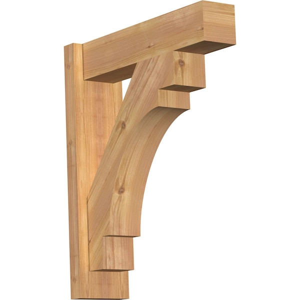 Ekena Millwork Merced Block Smooth Outlooker, Western Red Cedar, 5 1/2"W x 20"D x 24"H OUT06X20X24MRC05SWR - main